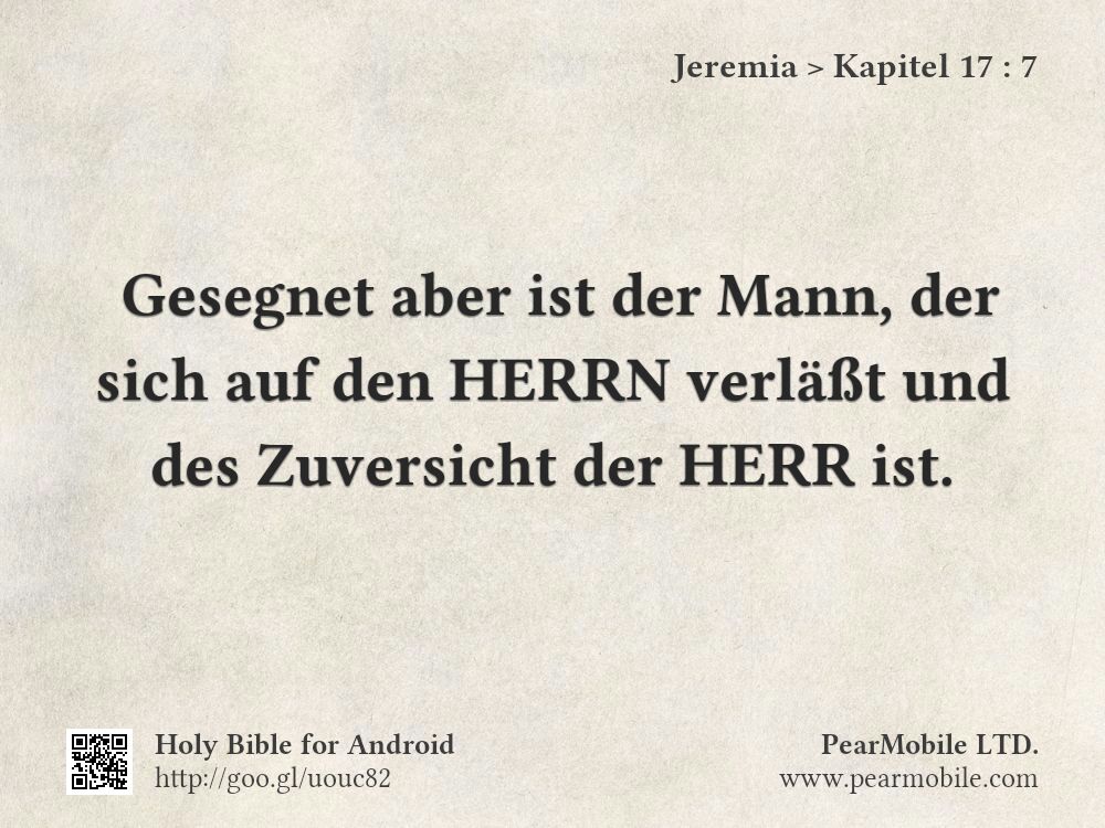 Jeremia, Kapitel 17:7